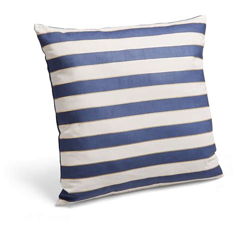 navy and white striped cushions.